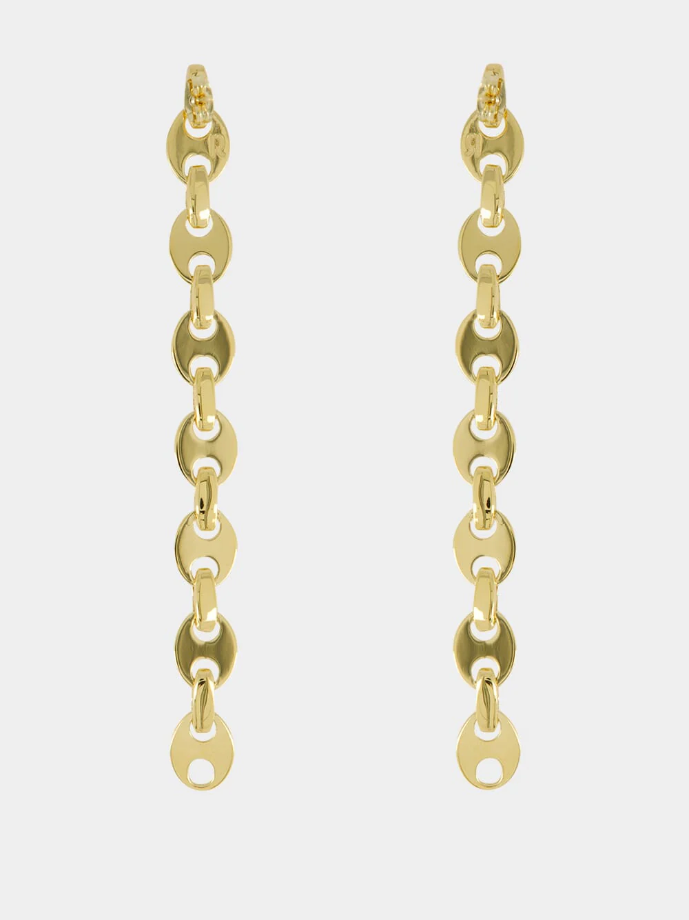 Gold Nano Chain Drop Earrings - Image 2