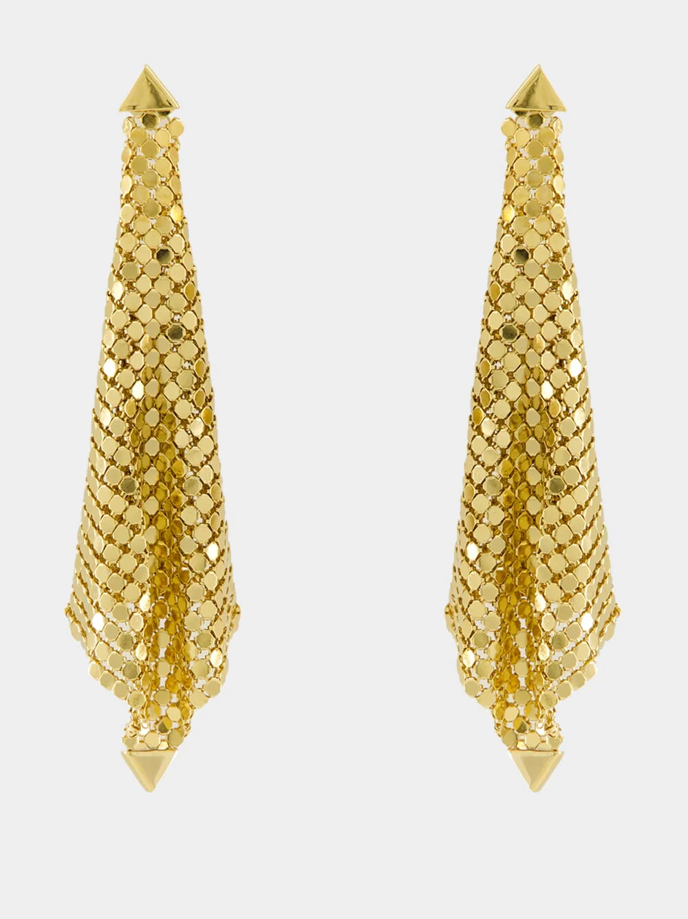 Gold Pixel Mesh Drop Earrings - Image 2