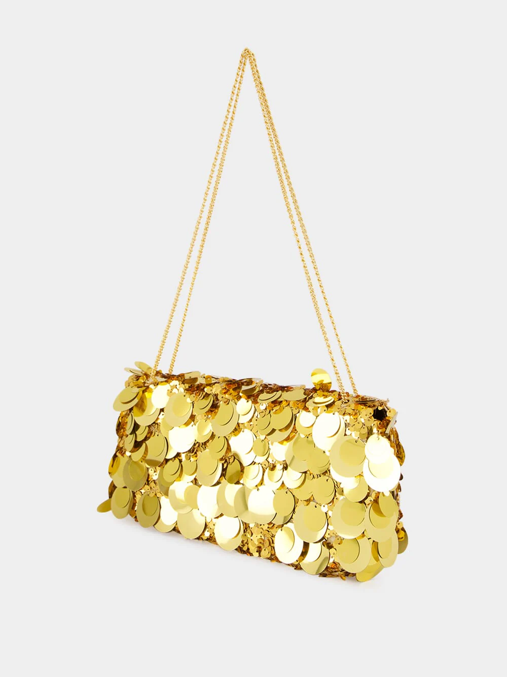 Gold Sparkle Sequin Baguette Bag - Image 6