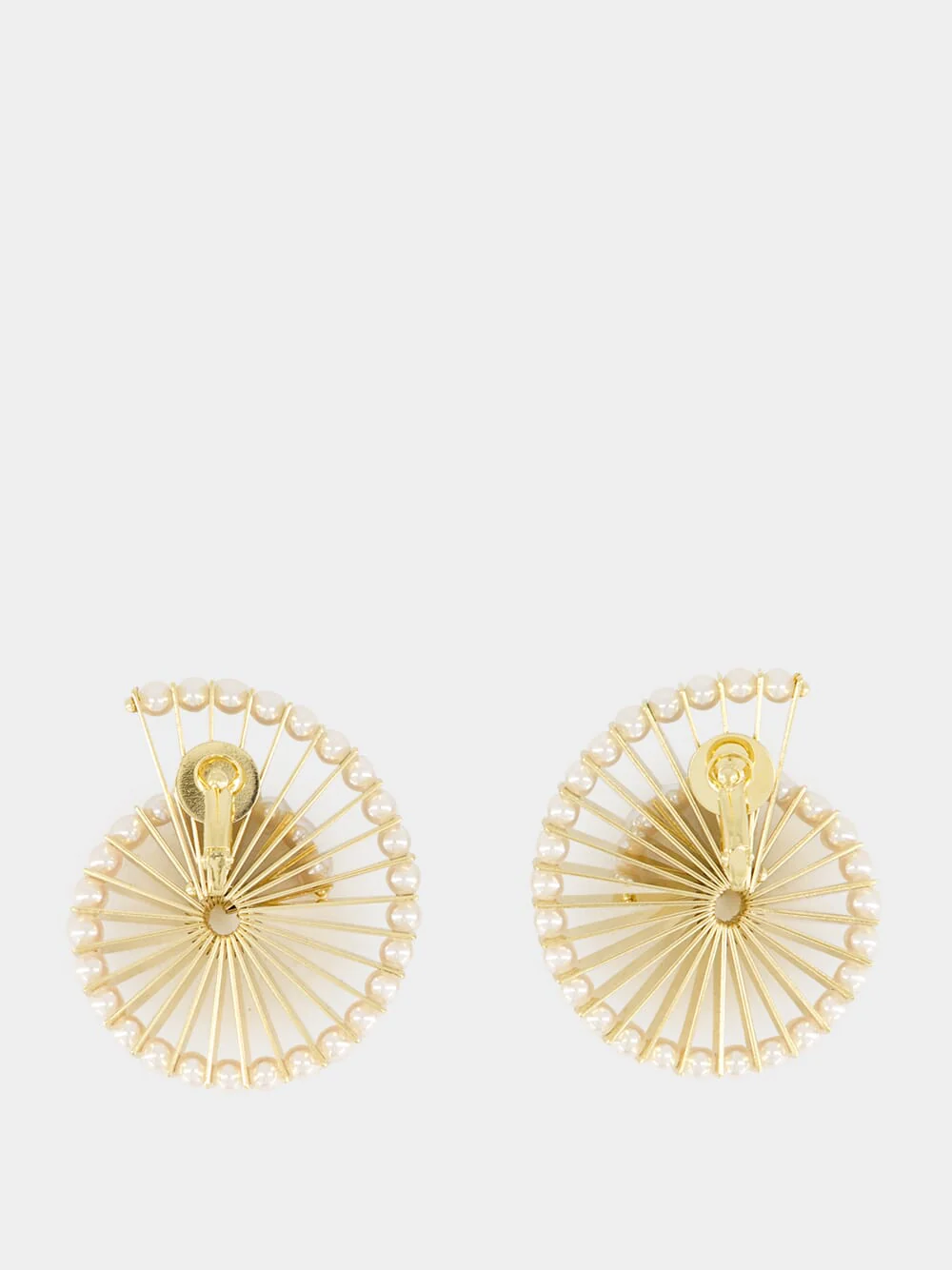 Gold Spiral Brass Earrings - Image 3