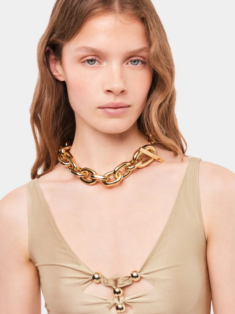 Gold XL Link Choker Necklace