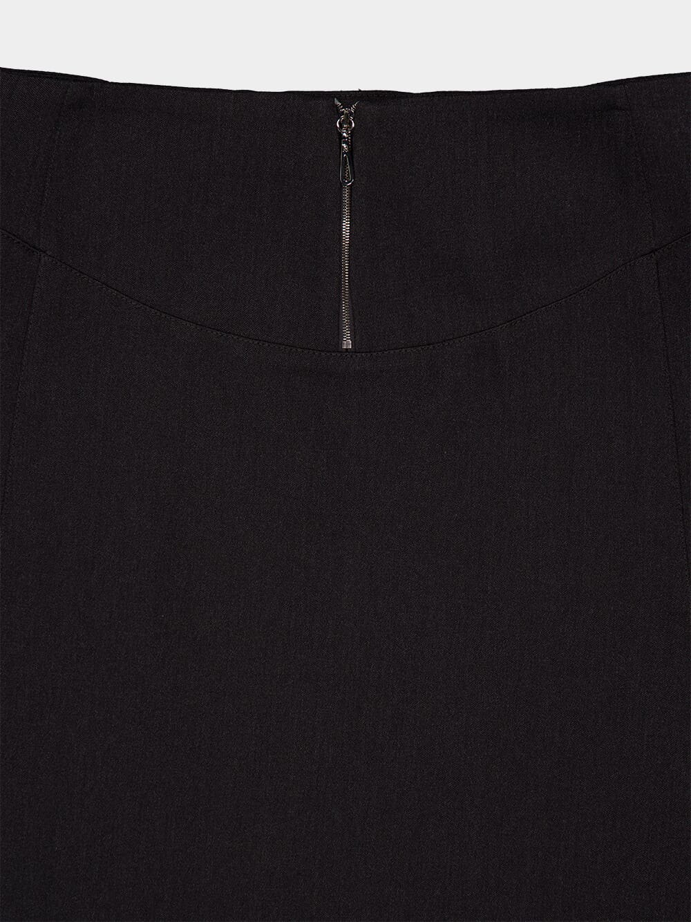 Grey Pleated Mini Skirt with Belt - Image 4
