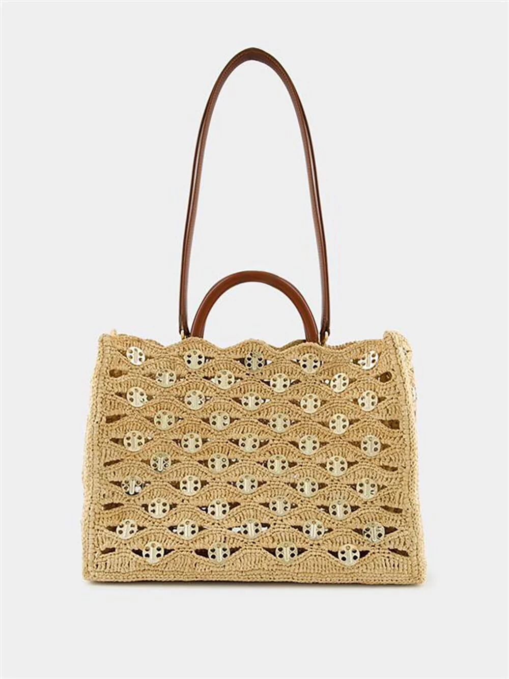 Iconic 1969 Raffia Wave Handbag - Image 2
