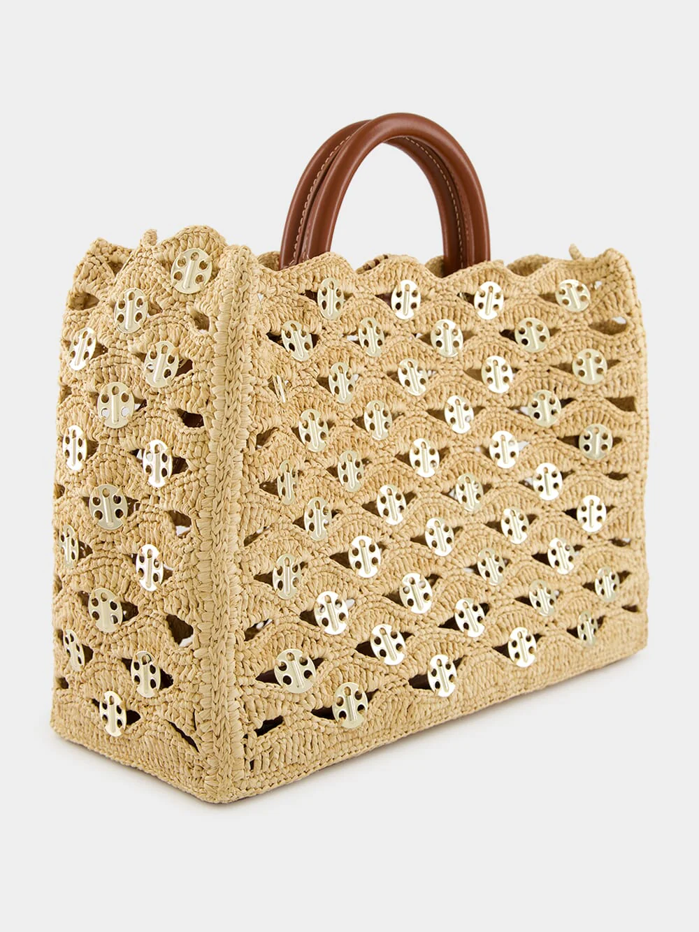 Iconic 1969 Raffia Wave Handbag - Image 3