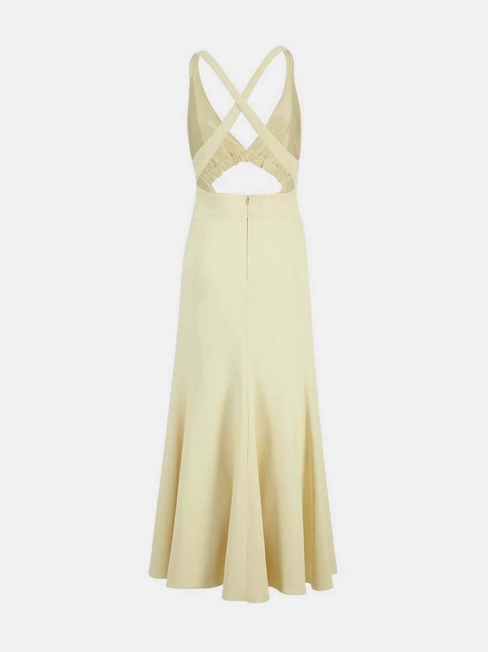 Ivory Cut-Out Midi Dress in Viscose Jersey - Image 4