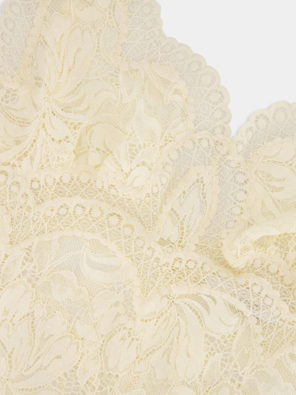 Ivory Lace Tank Top with Scalloped Edges - Image 5