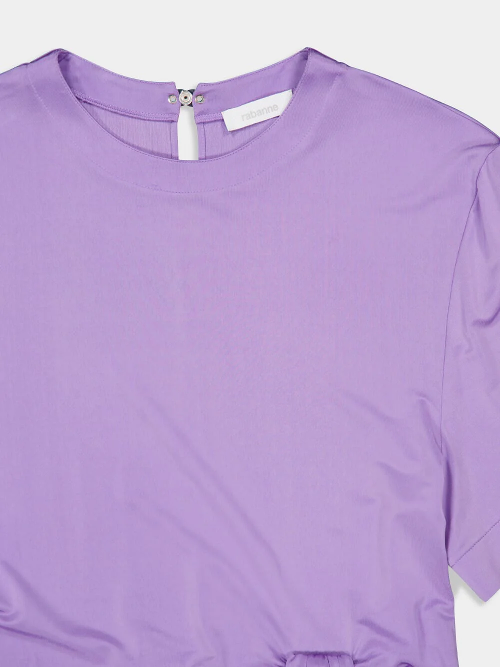 Lavender Jersey T-Shirt with Side Bow - Image 3