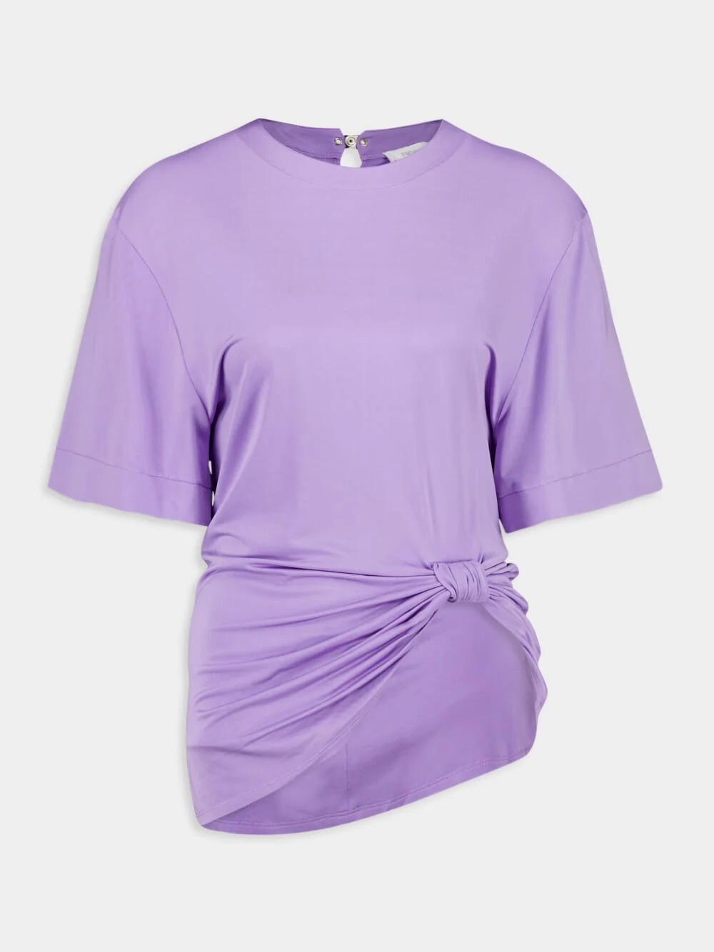 Lavender Jersey T-Shirt with Side Bow - Image 5