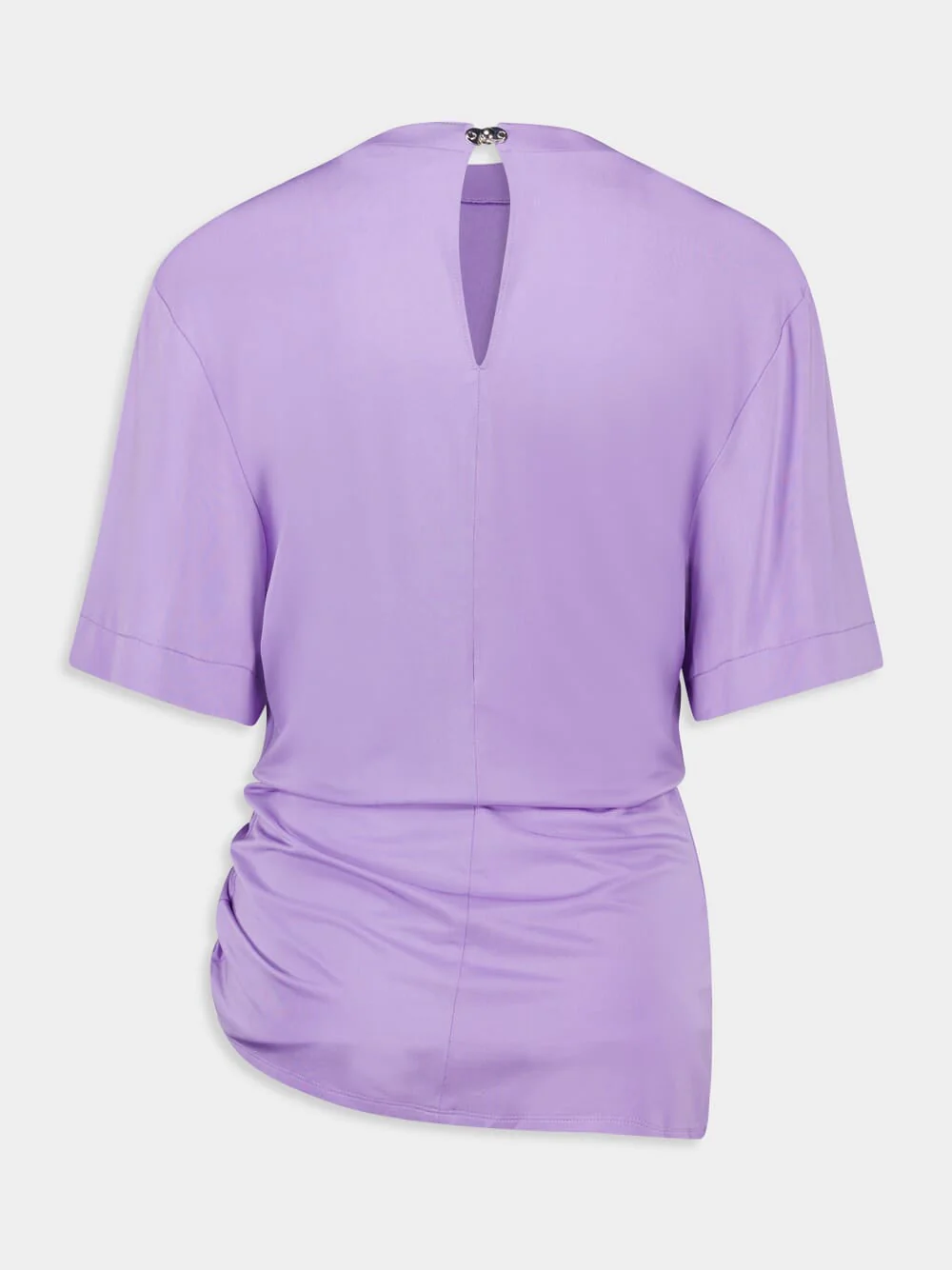 Lavender Jersey T-Shirt with Side Bow - Image 6