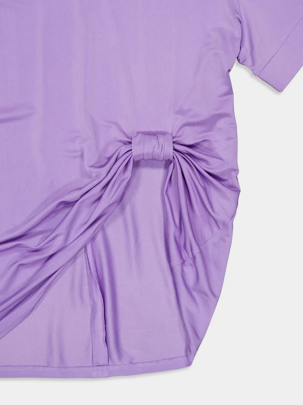 Lavender Jersey T-Shirt with Side Bow - Image 8