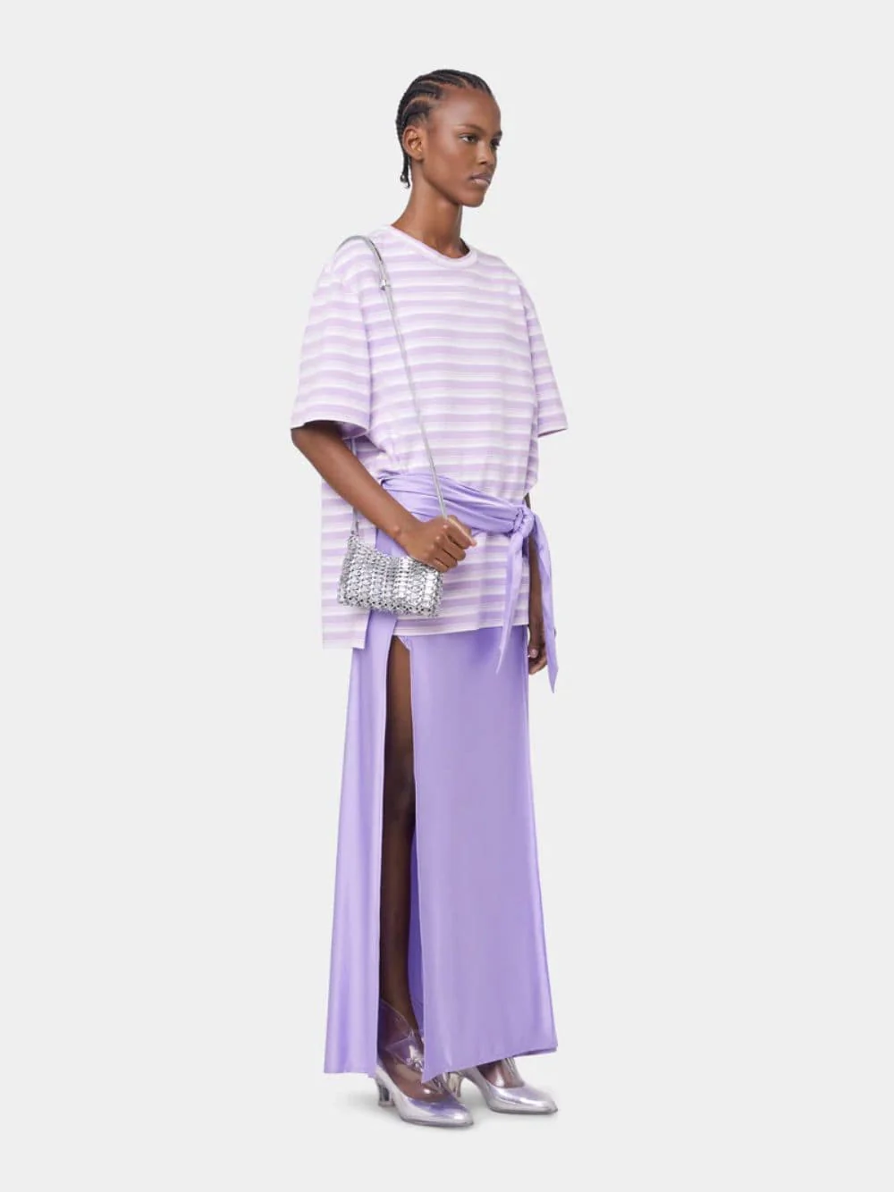 Lavender Long Jersey Skirt - Image 10