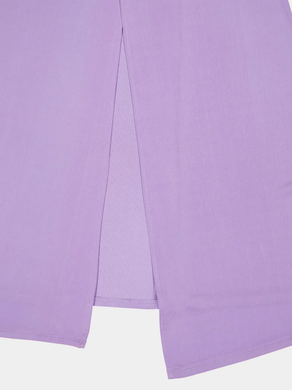 Lavender Long Jersey Skirt - Image 7