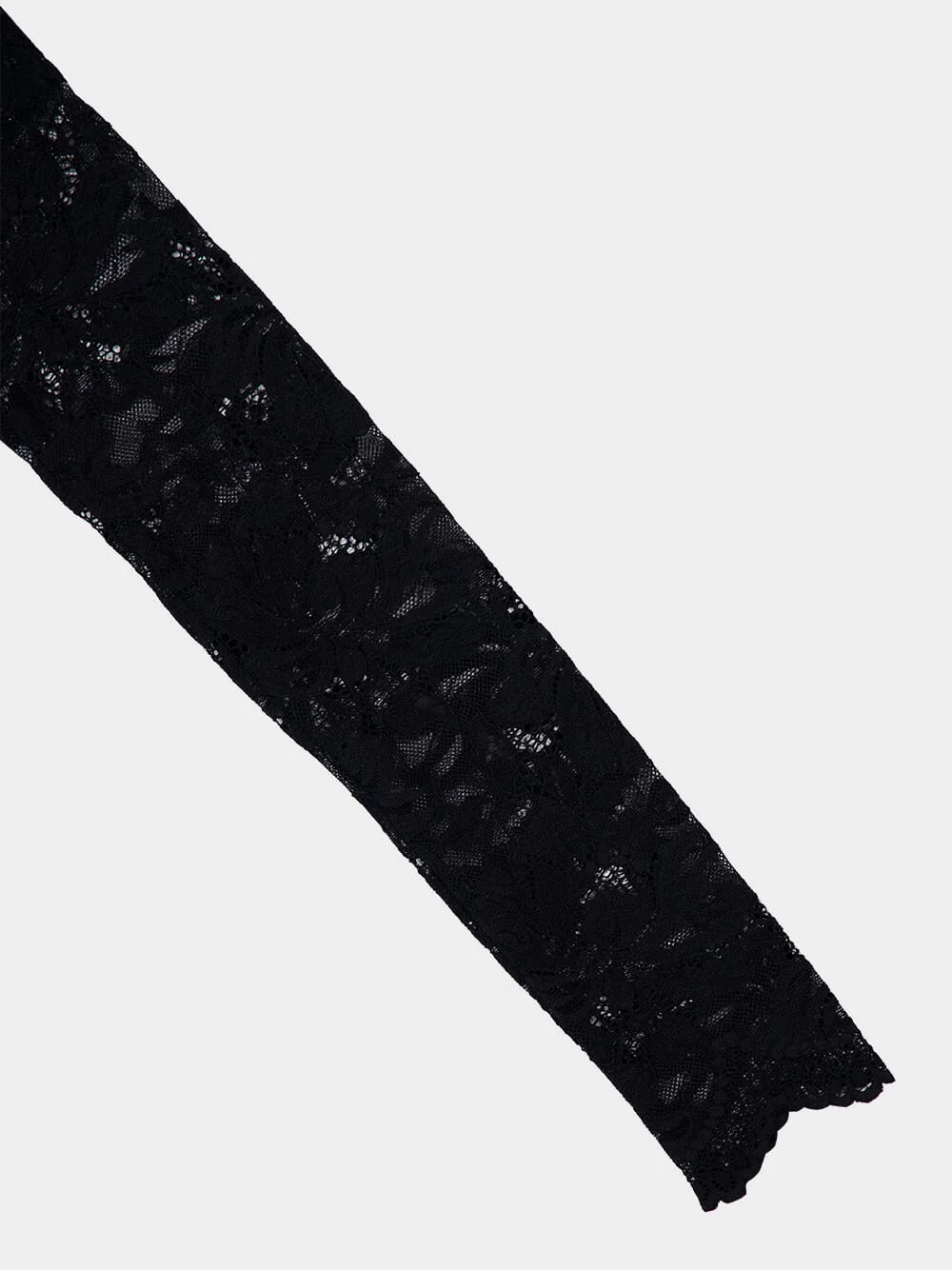 Long Black Lace Bardot Dress - Image 4