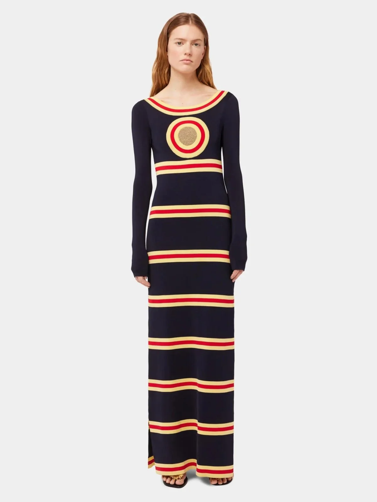 Long Dress with Geometrical Details
