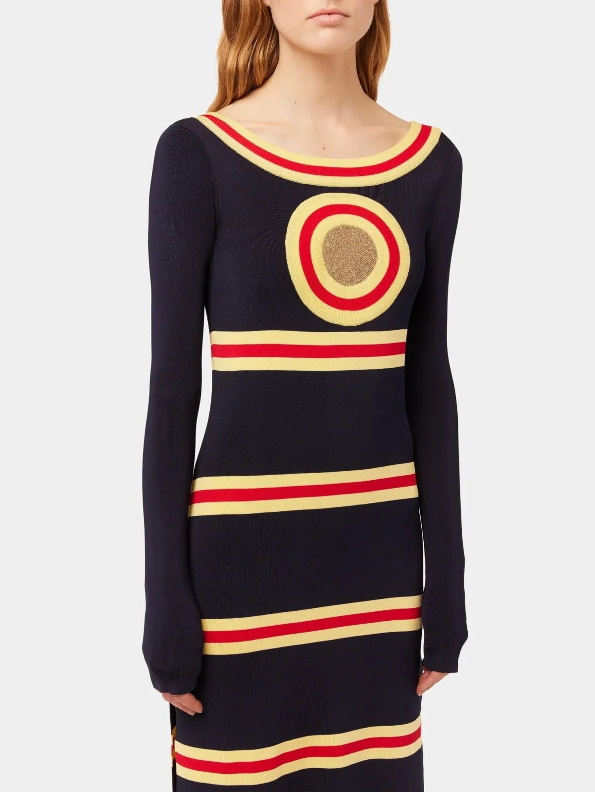 Long Dress with Geometrical Details - Image 3