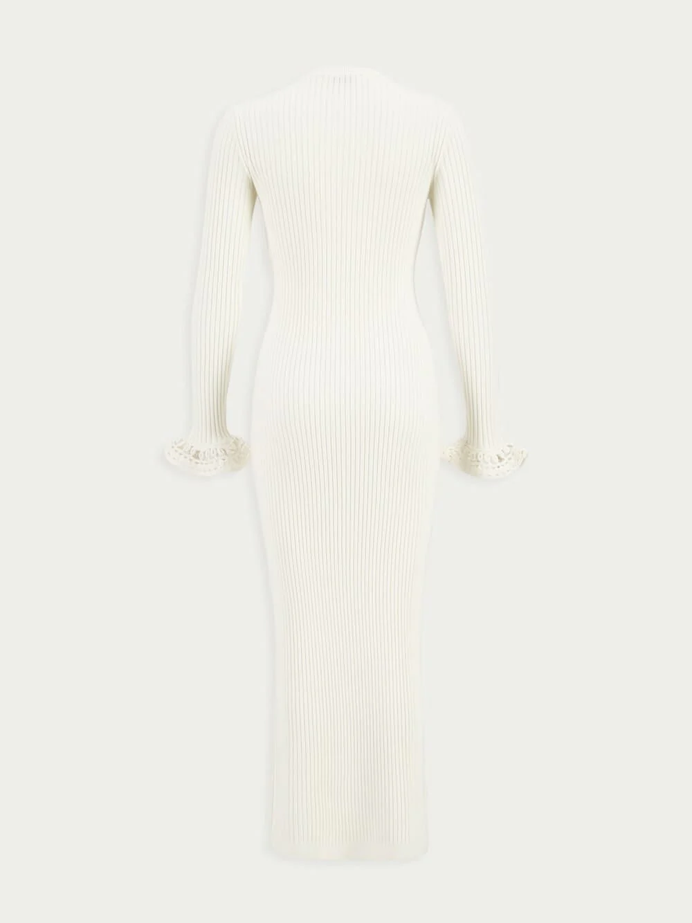 Long Sleeve Ribbed Wool Dress - Image 2