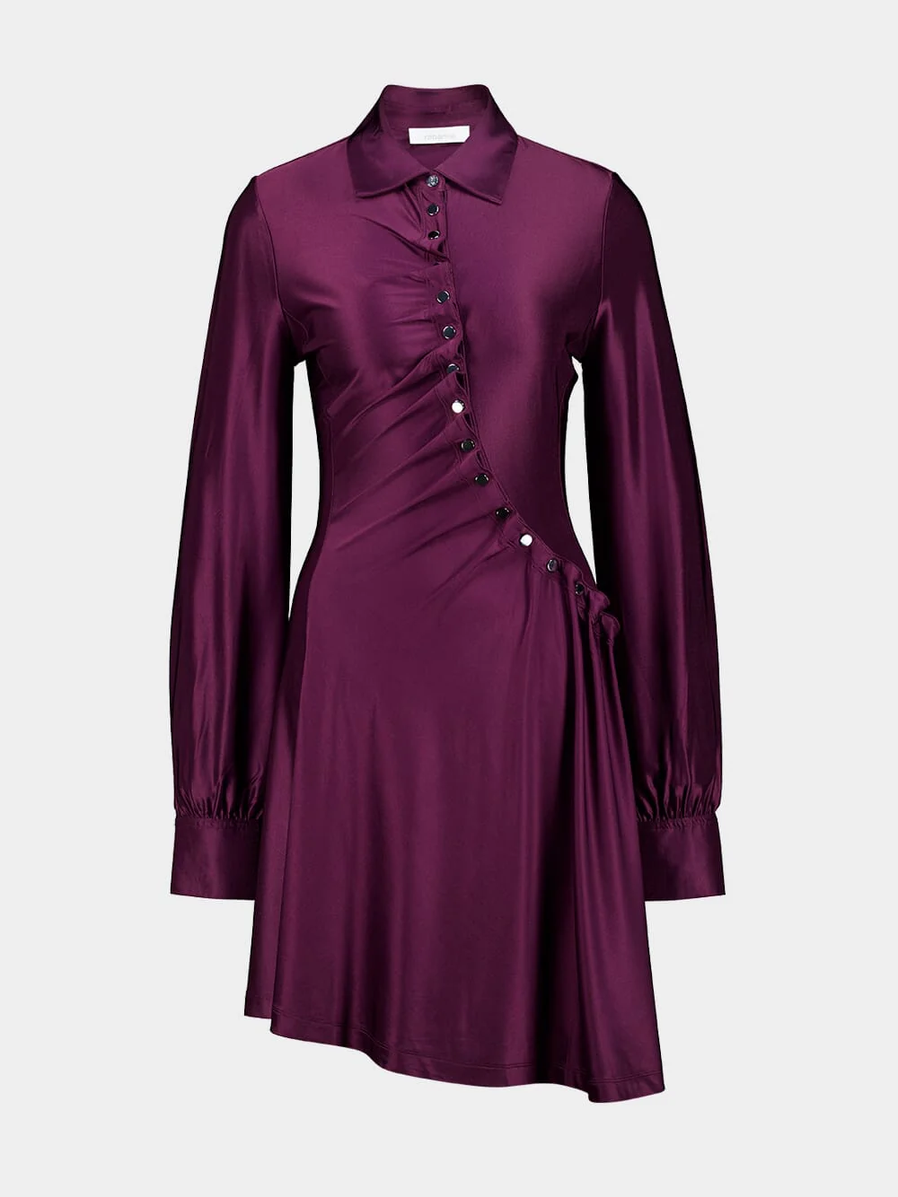 Magenta Purple Asymmetric Mini Dress