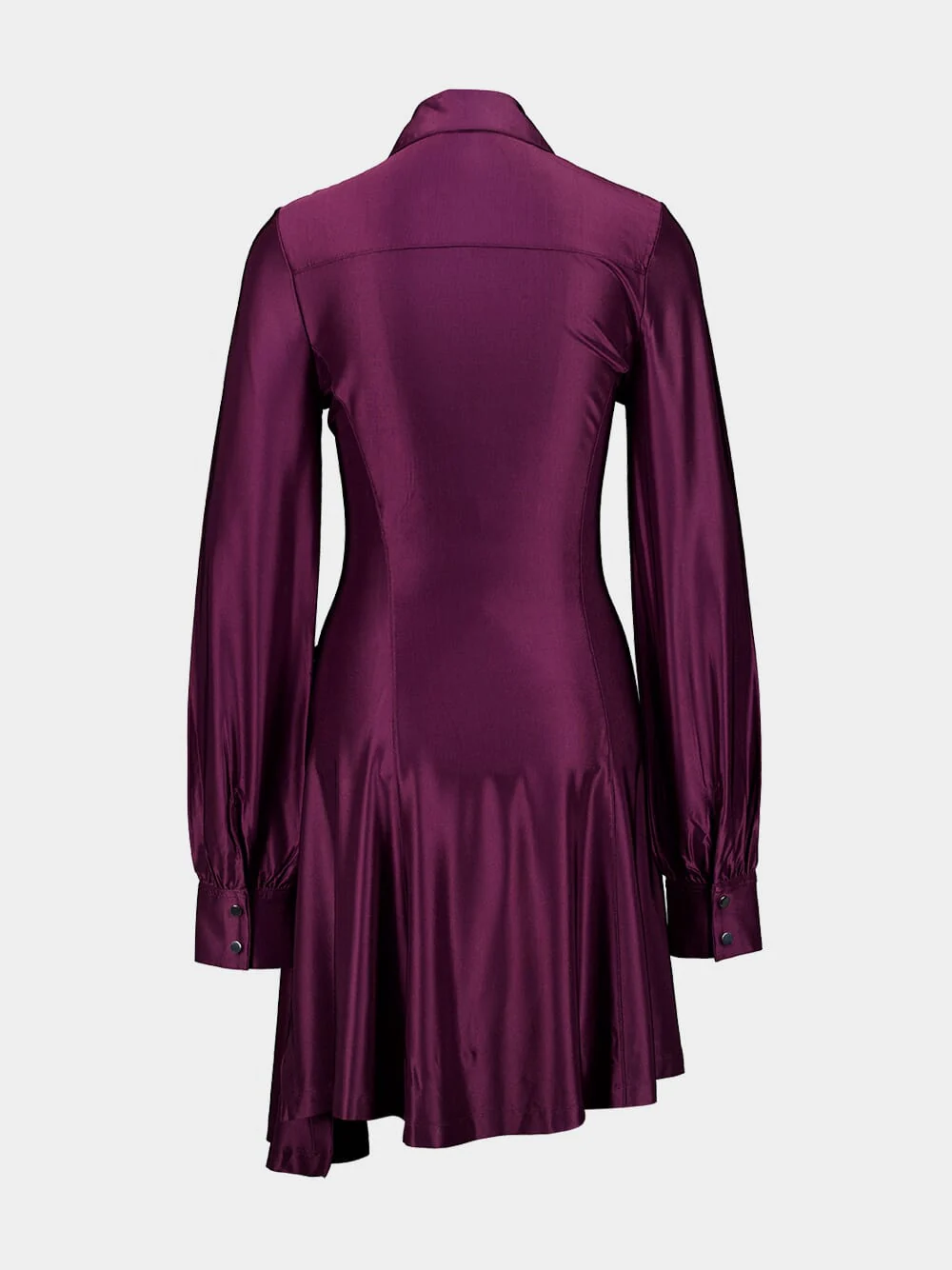 Magenta Purple Asymmetric Mini Dress - Image 2