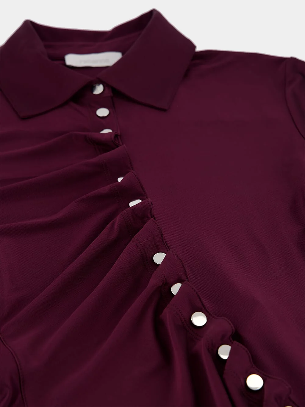 Magenta Purple Asymmetric Mini Dress - Image 3