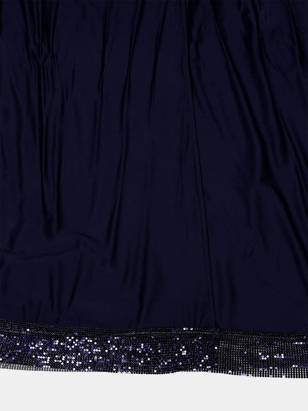 Viscose-Mesh Midnight Blue Long Dress - Image 6