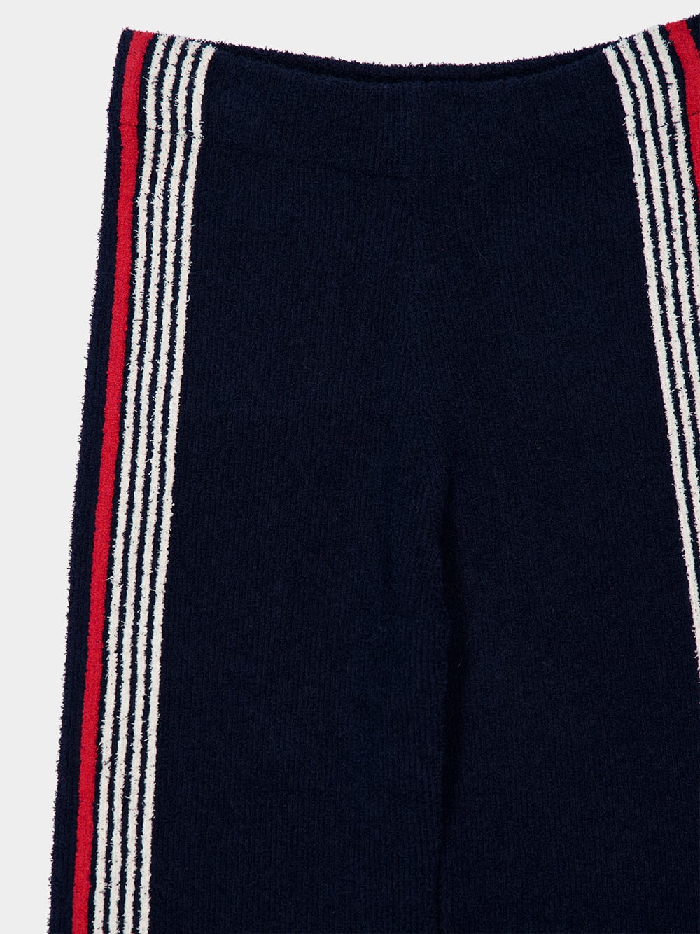 Navy Flare Terry Jersey Trousers - Image 4
