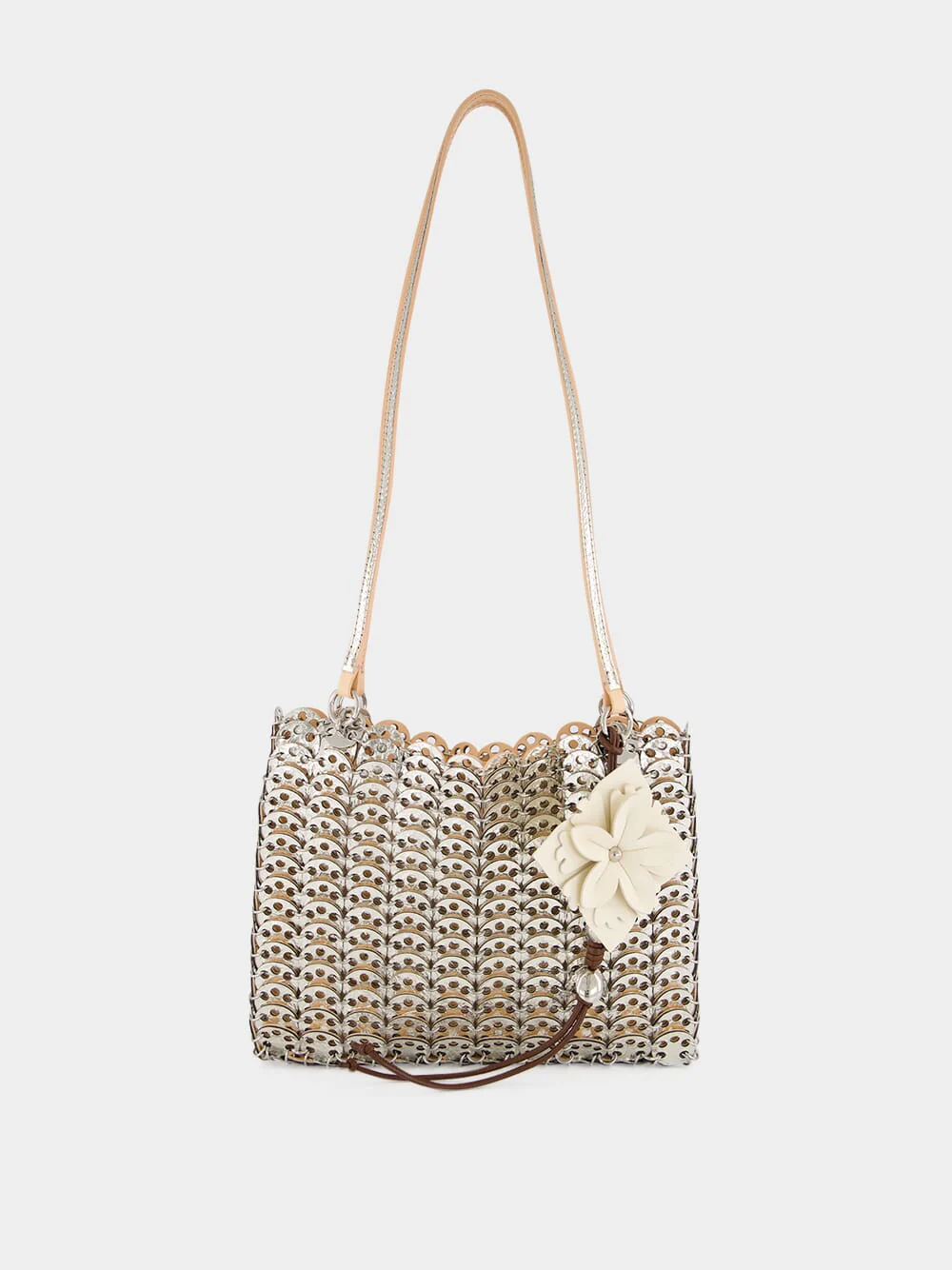 Peach Reversible Leather Shoulder Bag - Image 2