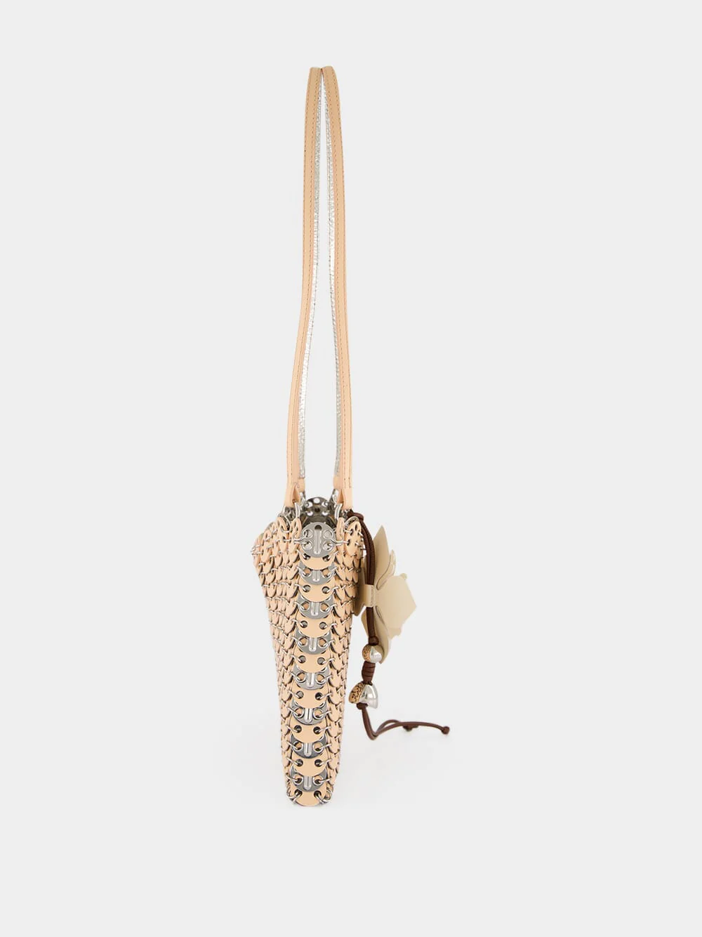 Peach Reversible Leather Shoulder Bag - Image 4