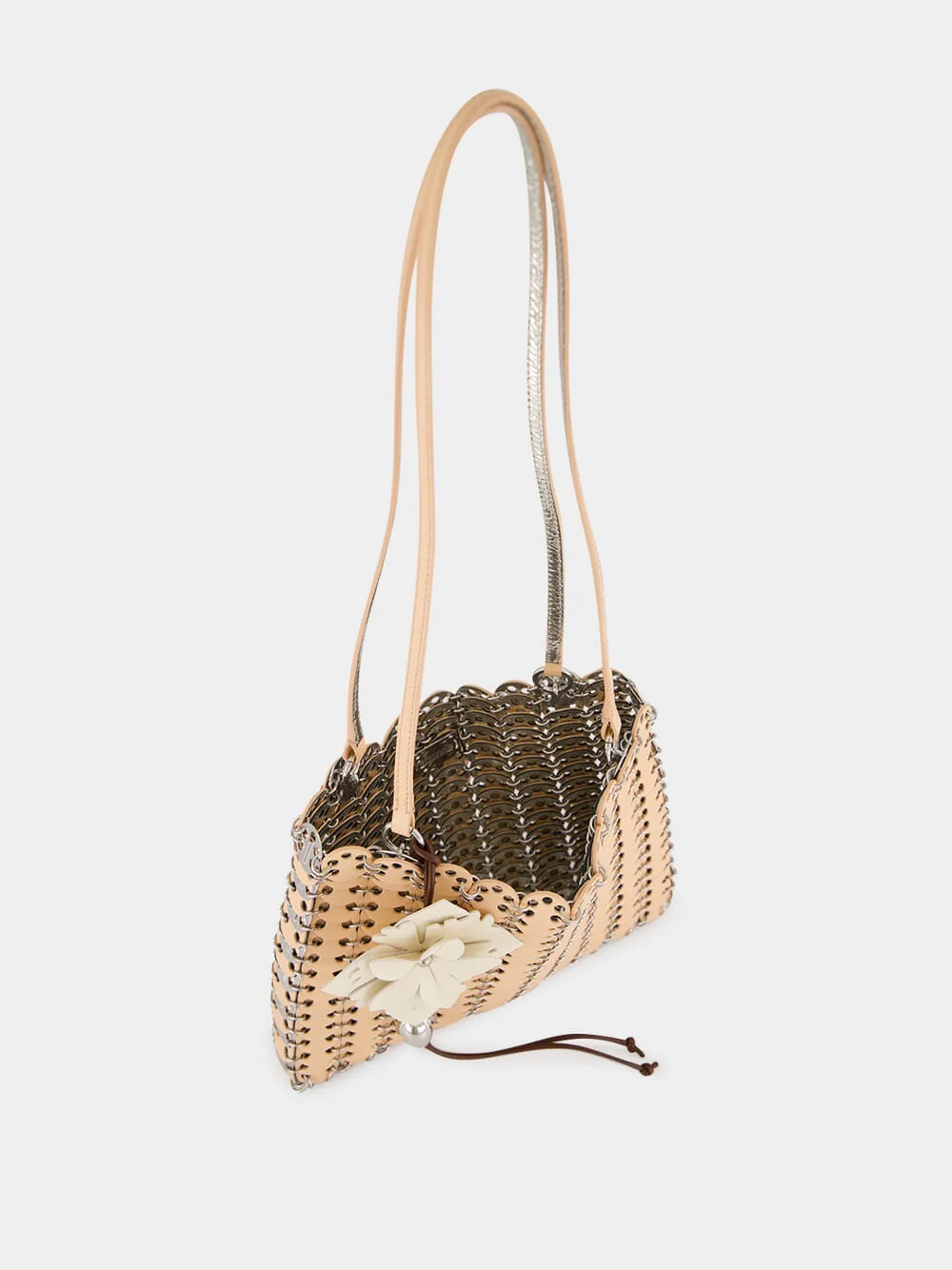 Peach Reversible Leather Shoulder Bag - Image 6
