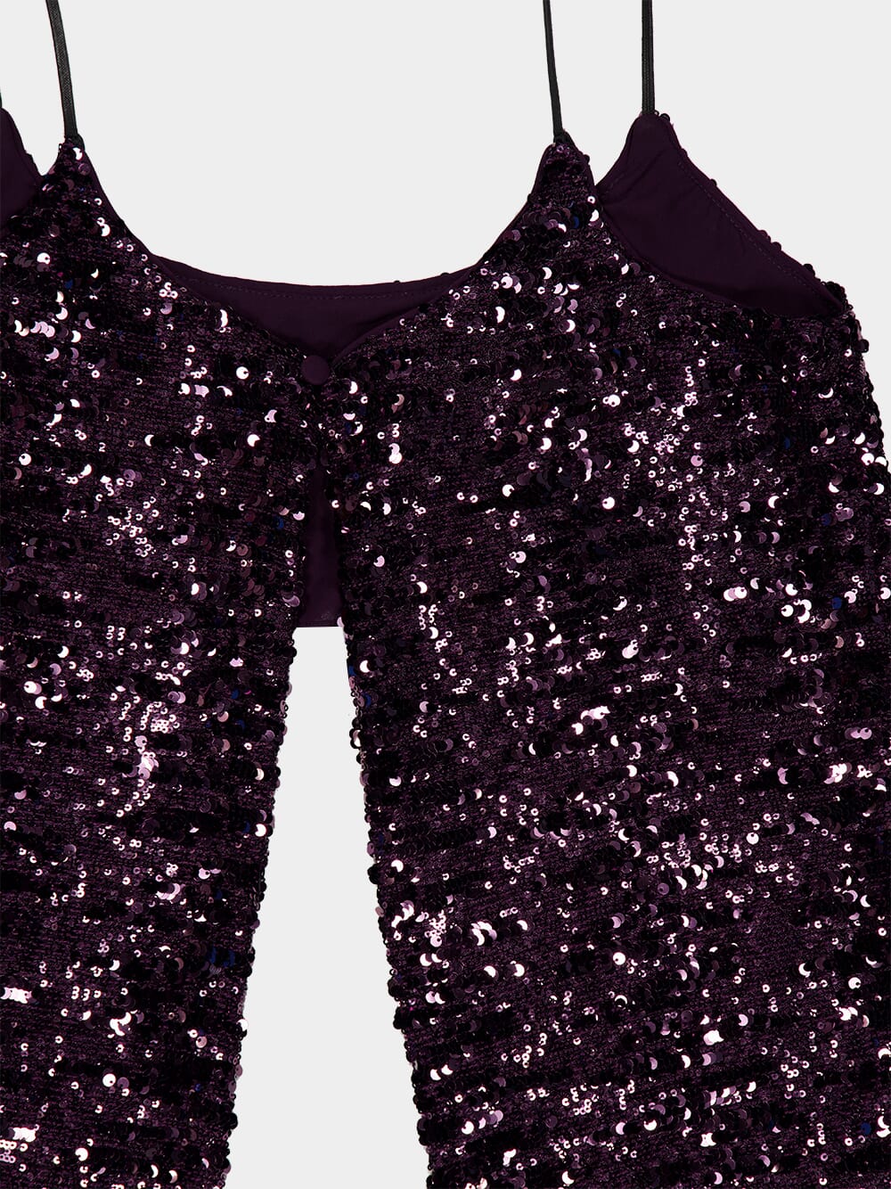 Plum Sequin Sleeveless Top - Image 4
