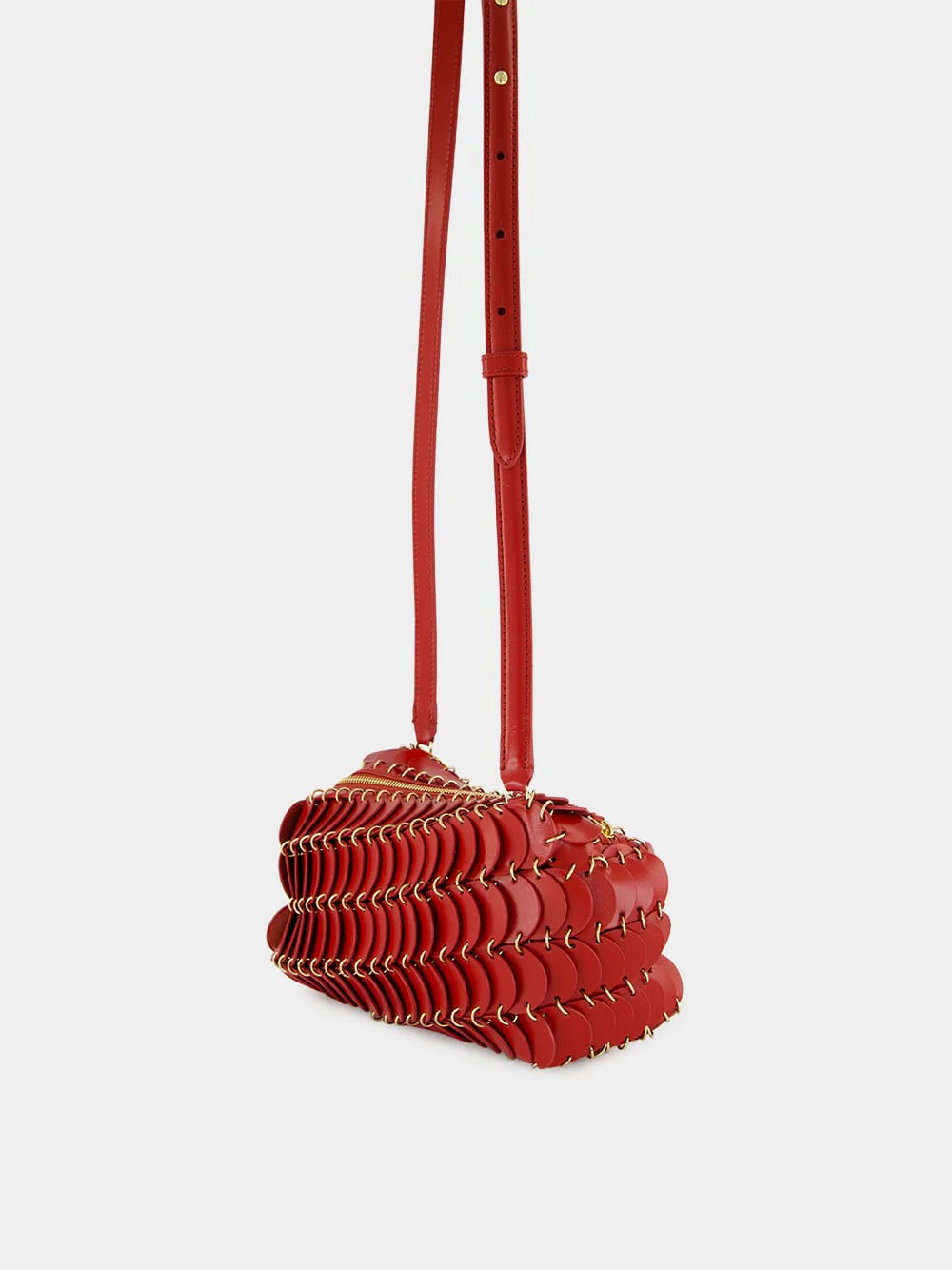 Red Paco Crossbody Leather Bag - Image 5