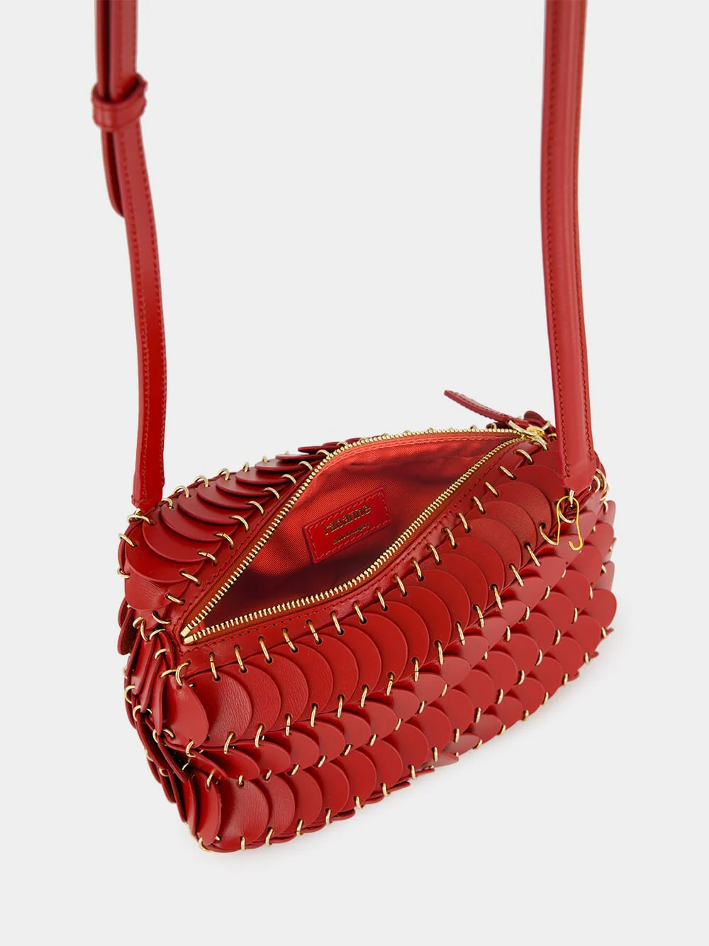 Red Paco Crossbody Leather Bag - Image 6