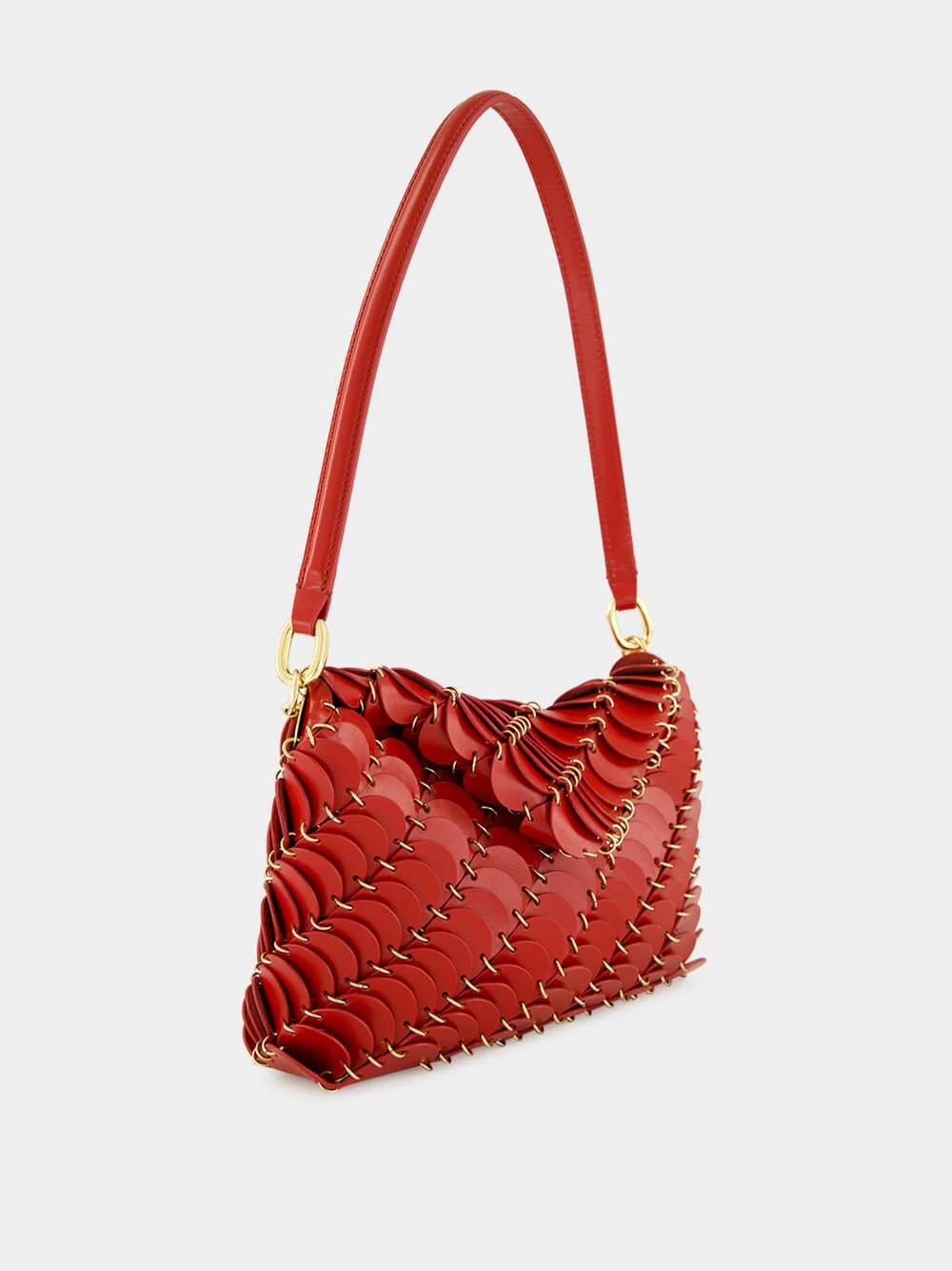 Red Paco Leather Disc Bag - Image 3
