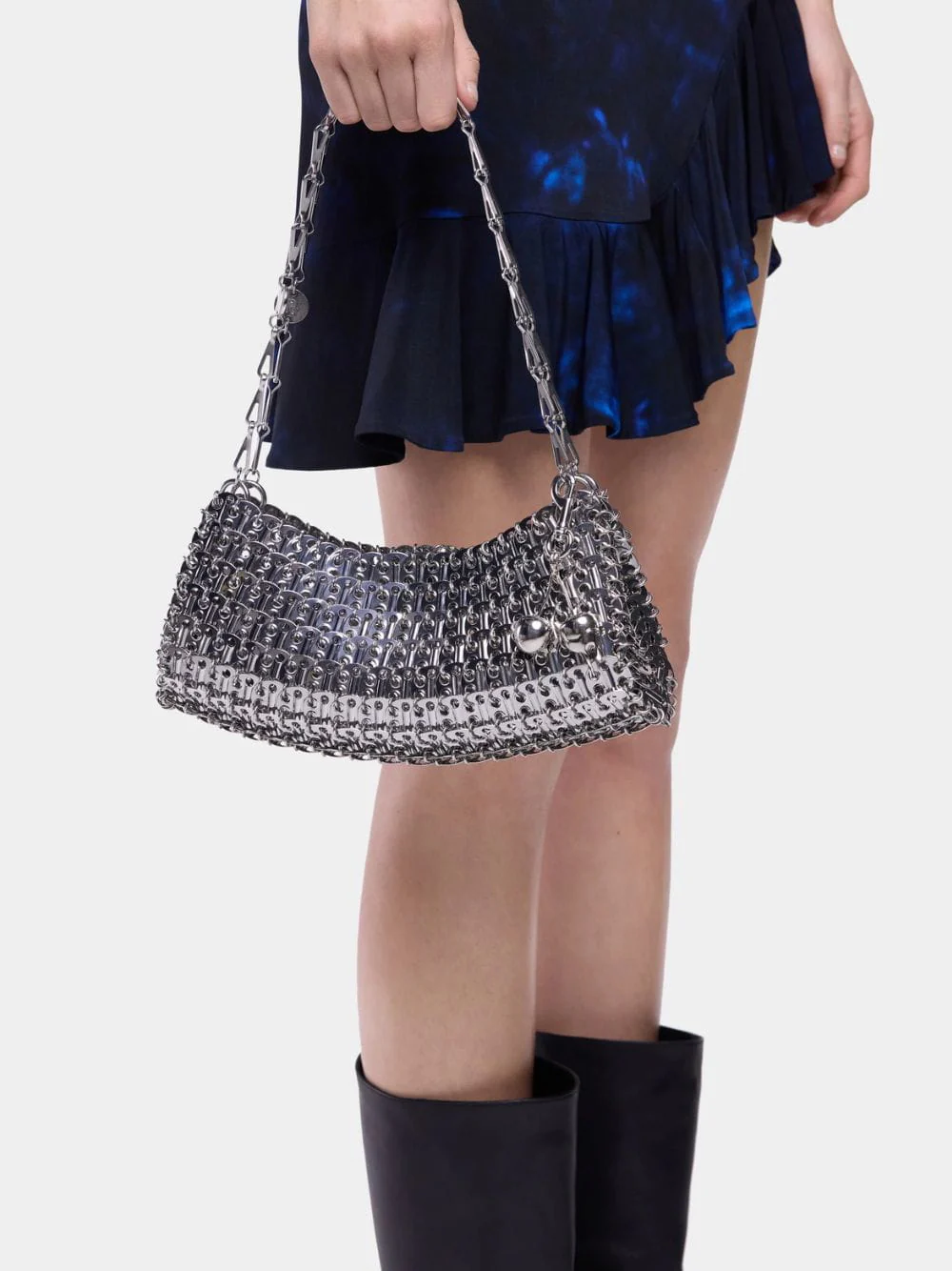 Silver 1969 Metal Disc Clutch Bag - Image 3