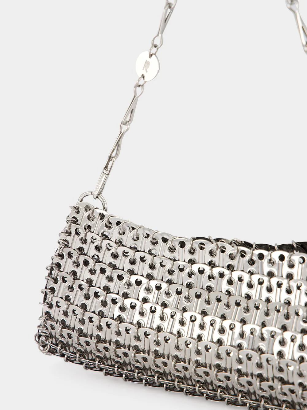 Silver 1969 Metal Disc Clutch Bag - Image 9