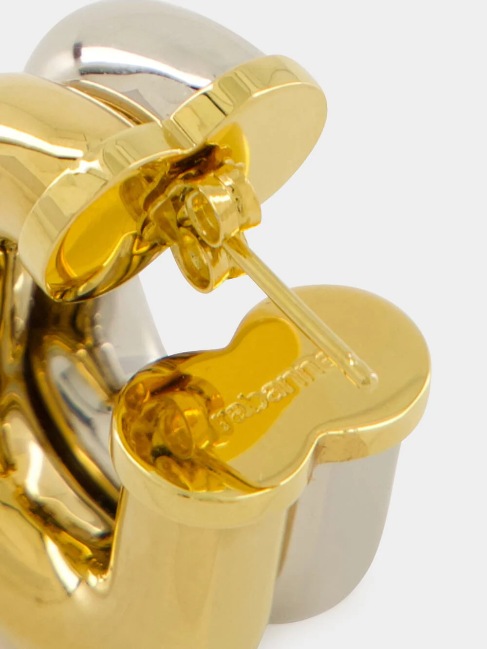 Silver and Gold XL Link Earrings - Image 4