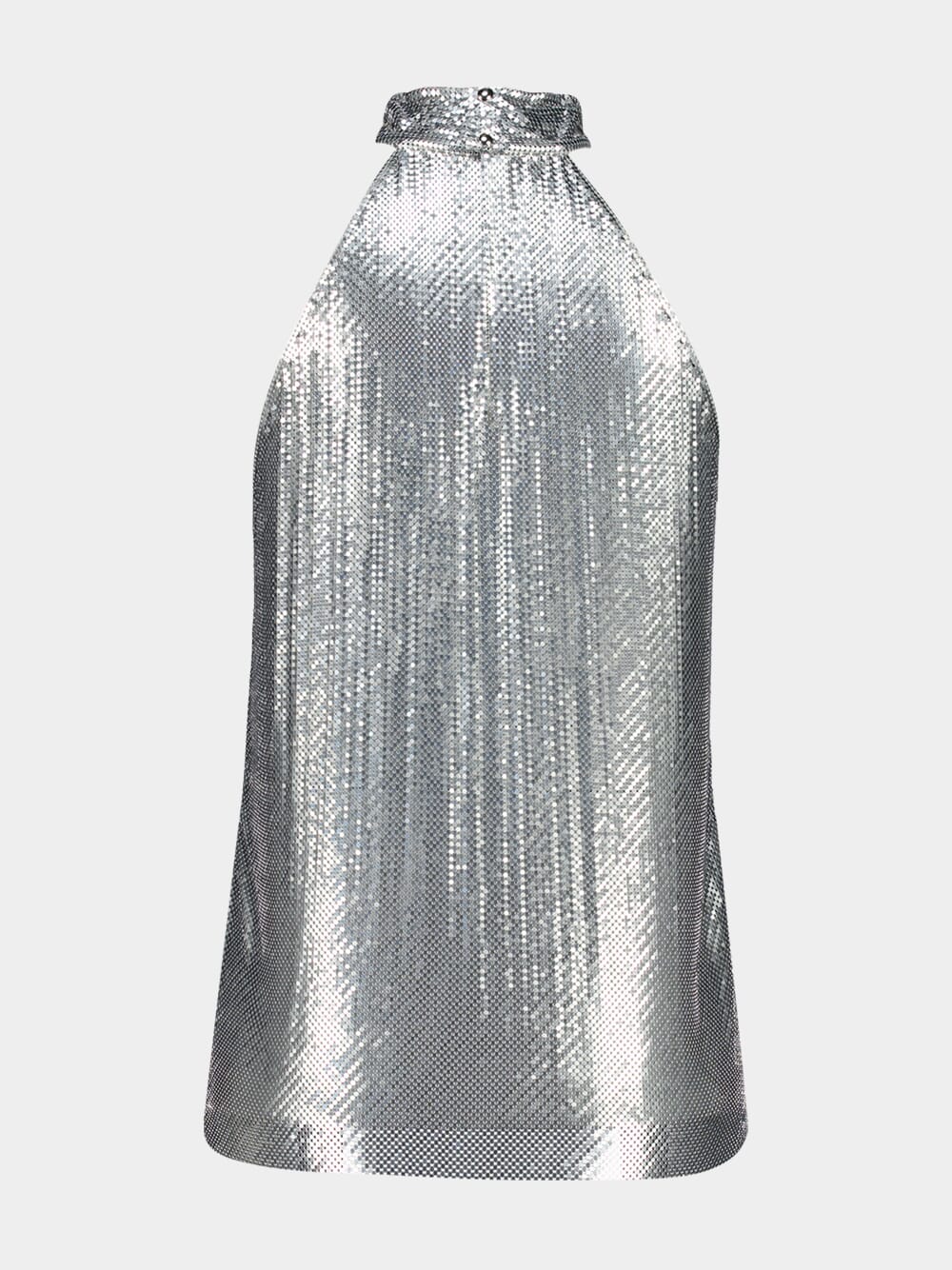 Silver Crisscross Mesh Top - Image 2
