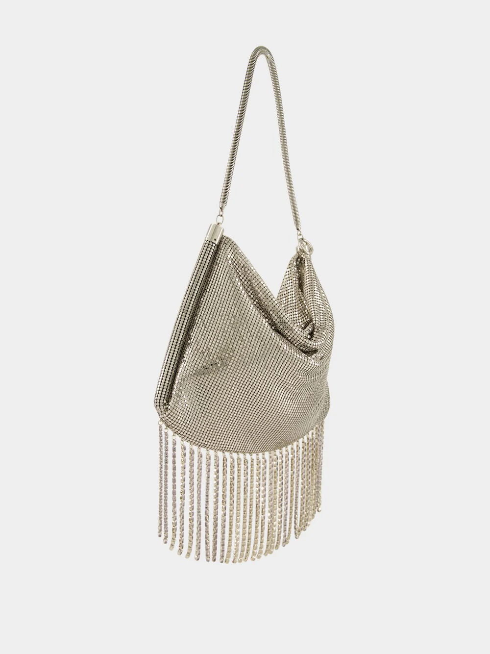 Silver Crystal Fringe Handbag - Image 2