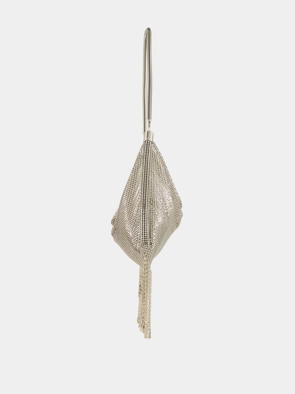 Silver Crystal Fringe Handbag - Image 3