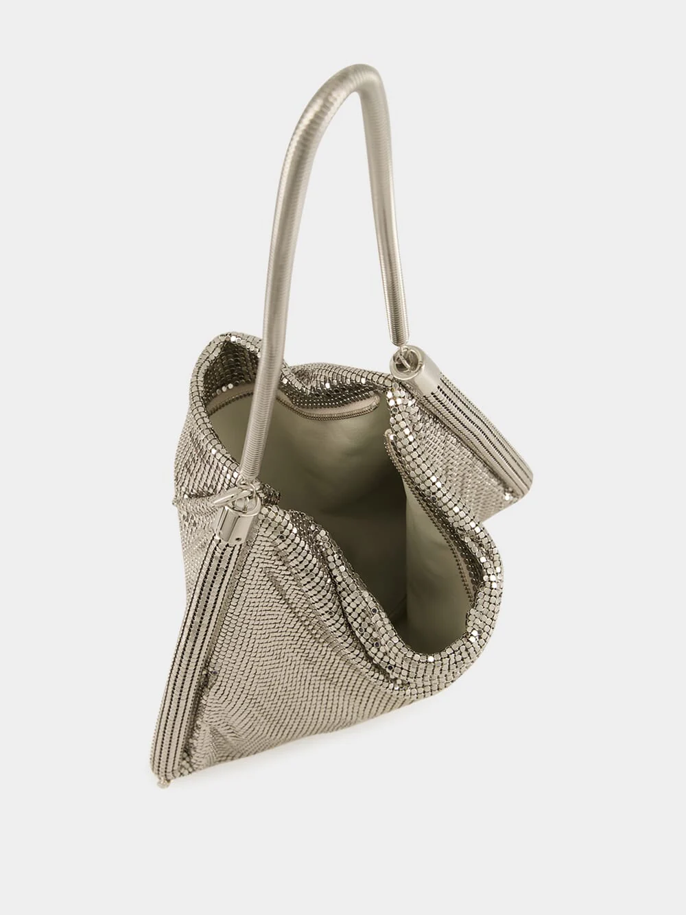 Silver Crystal Fringe Handbag - Image 6