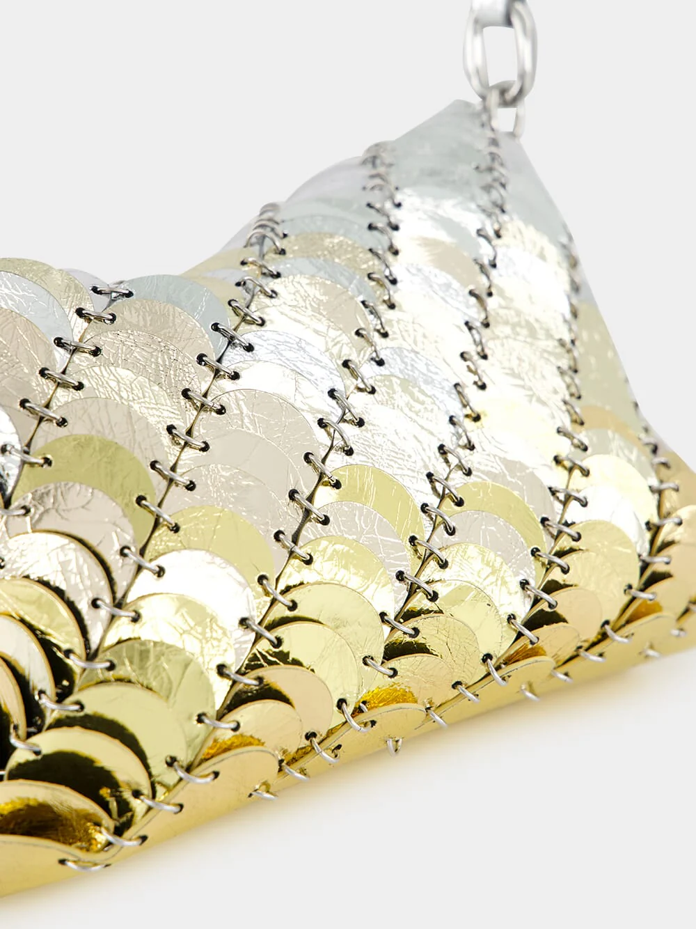 Silver & Gold Paco Leather Bag - Image 9