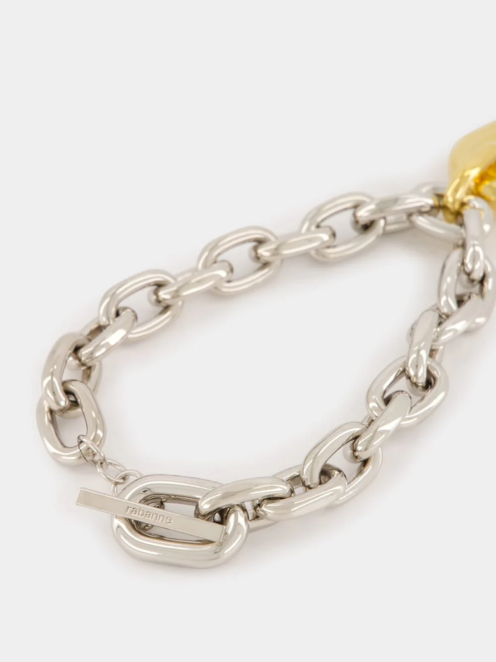 Silver & Gold XL Link Choker Necklace - Image 3