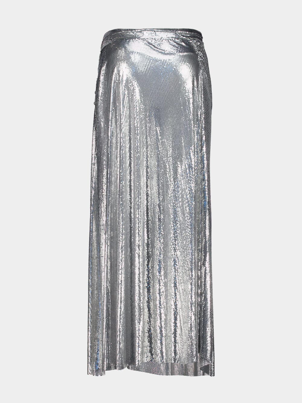 Silver Midi Mesh Skirt - Image 2