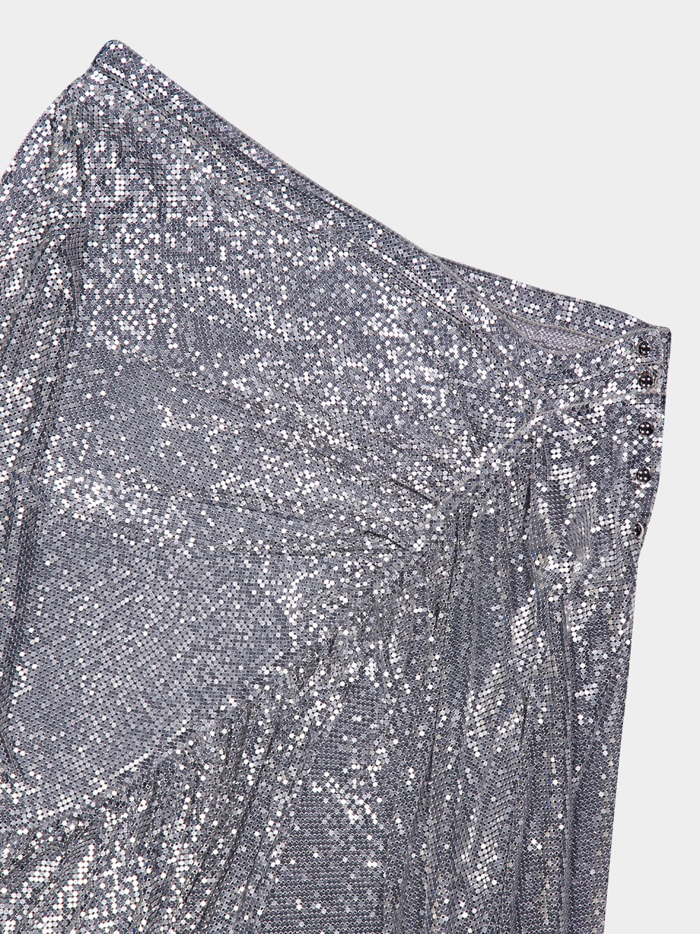 Silver Midi Mesh Skirt - Image 3