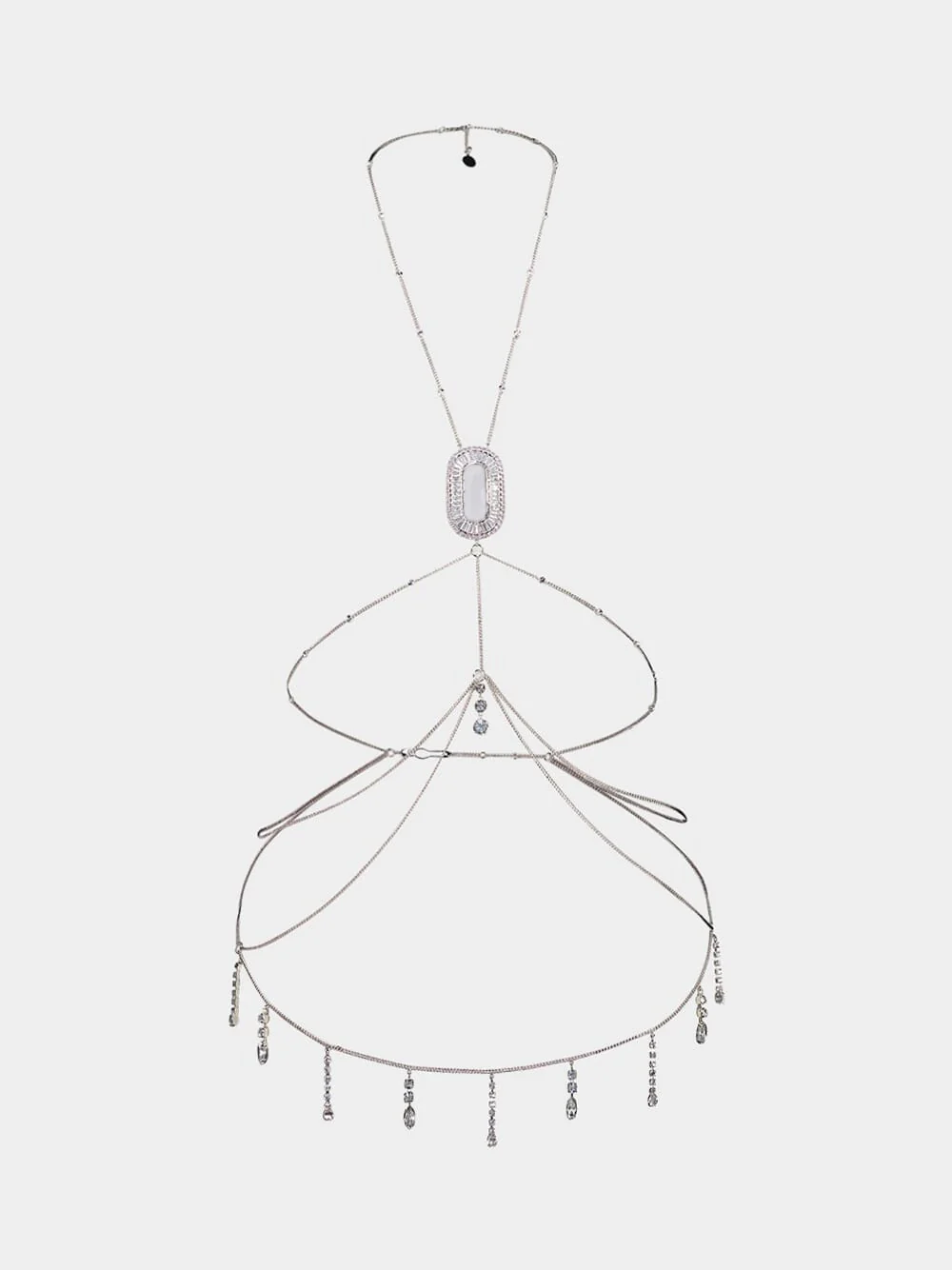 Silver Rhinestone Body Chain