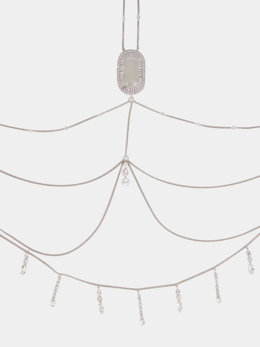 Silver Rhinestone Body Chain - Image 6