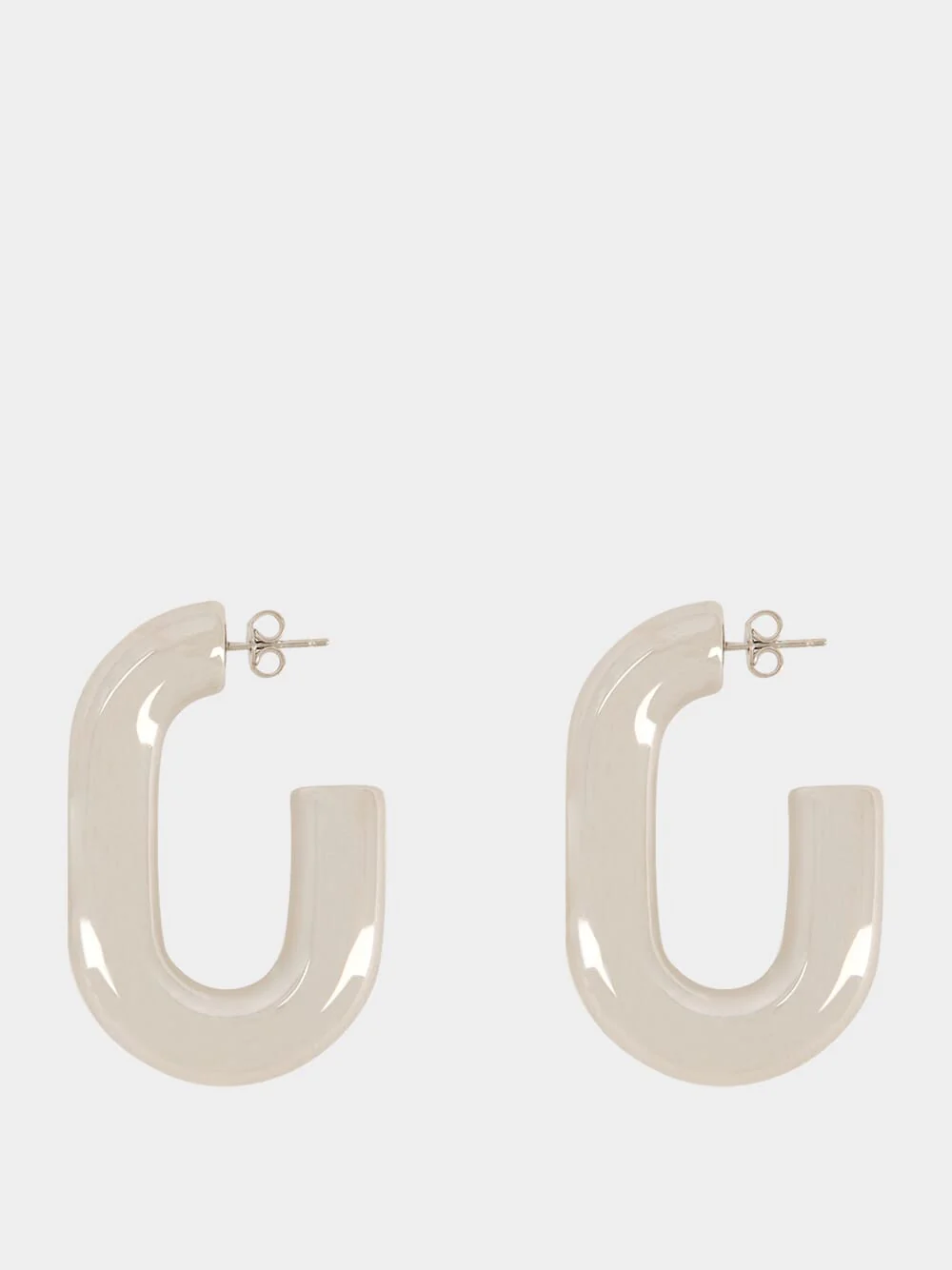 Silver XL Link Earrings - Image 3