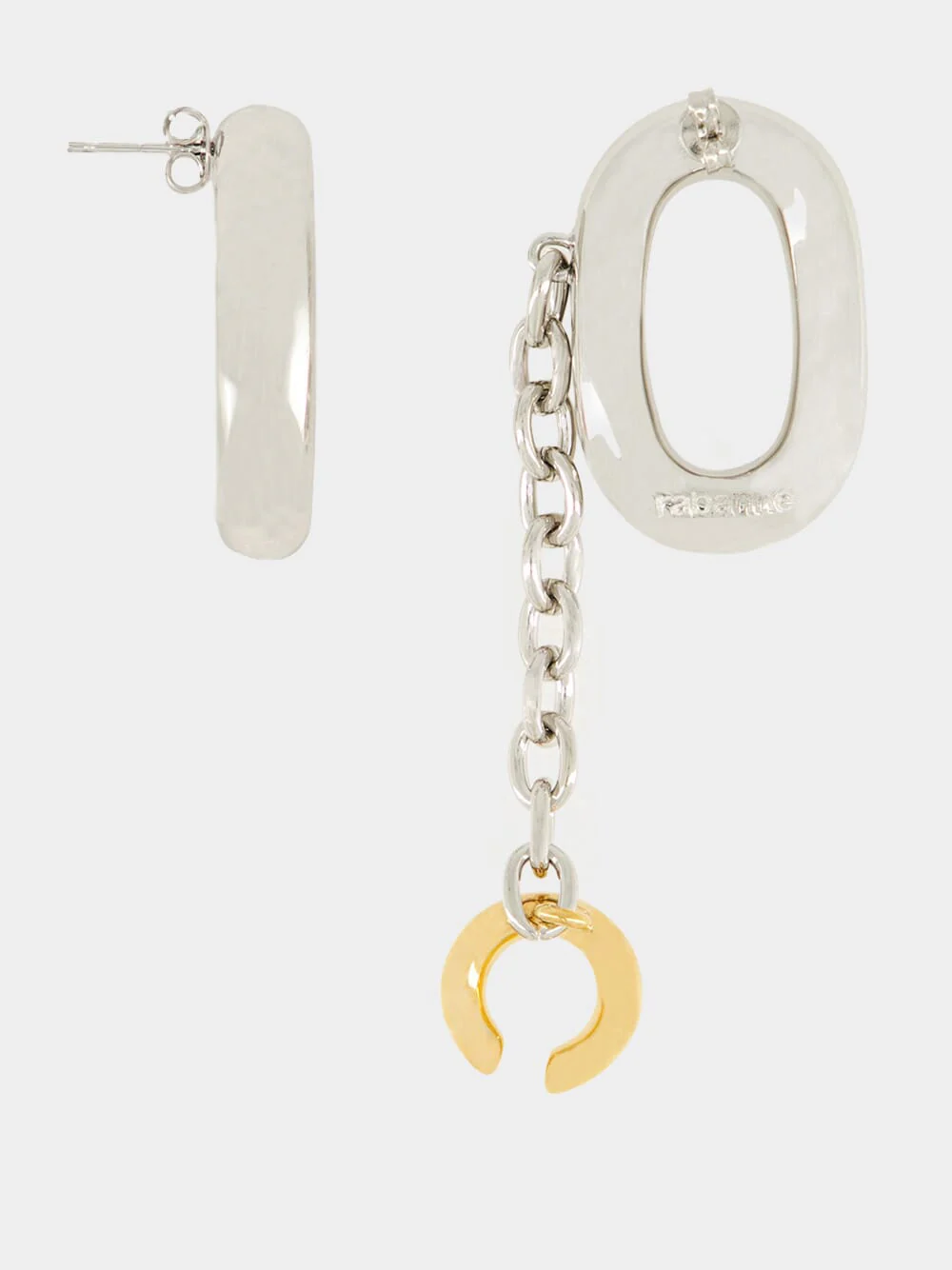 Silver XL Link Earrings - Image 2