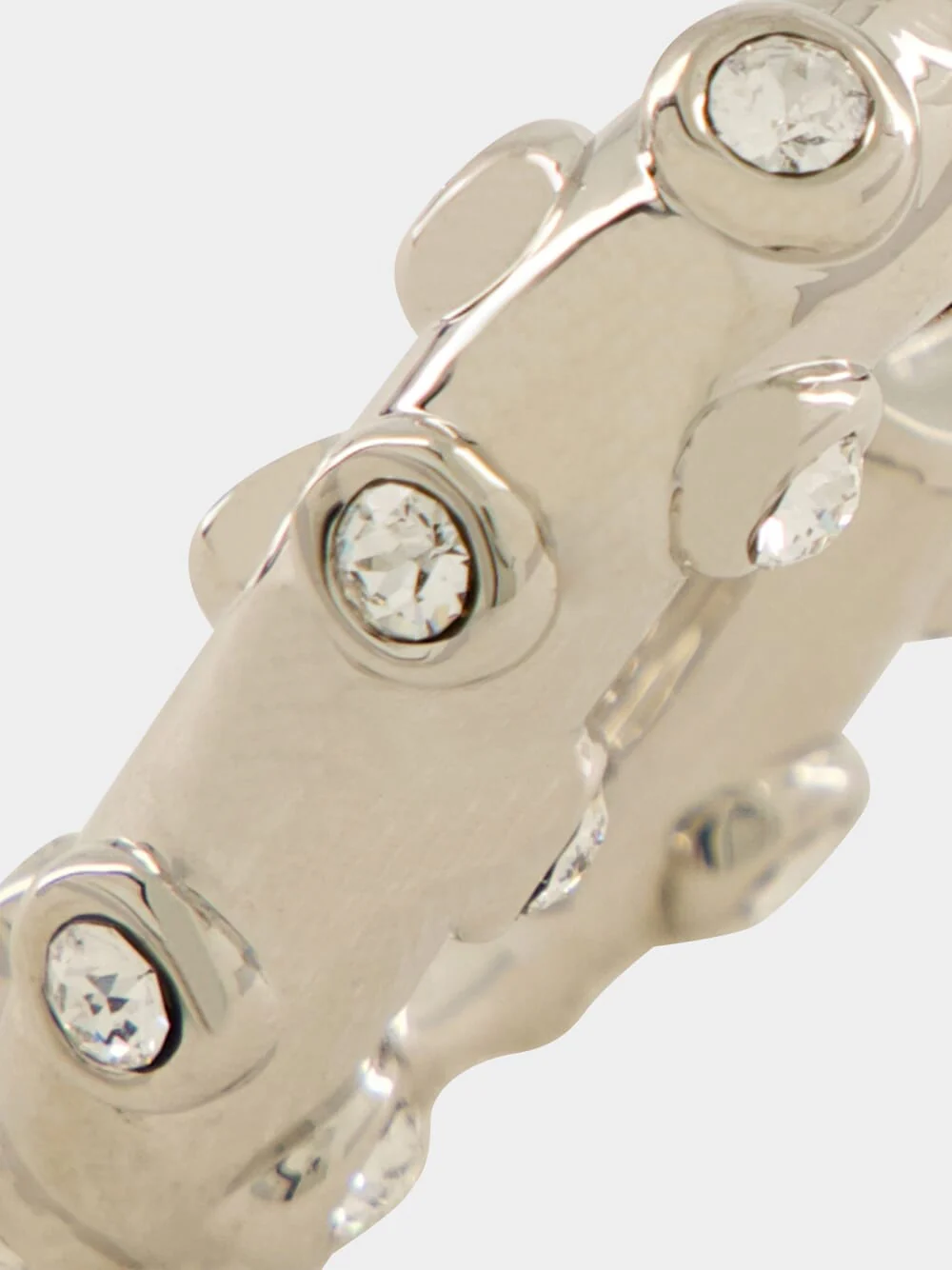 Silver XL Link Rhinestone Earrings - Image 5