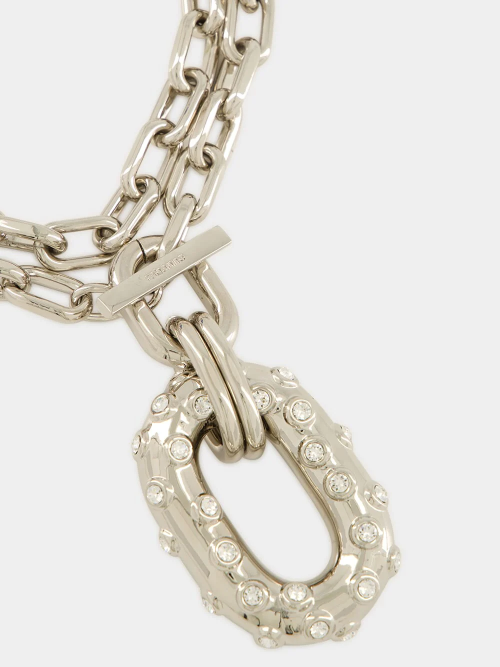 Silver XL Link Rhinestone Necklace - Image 3