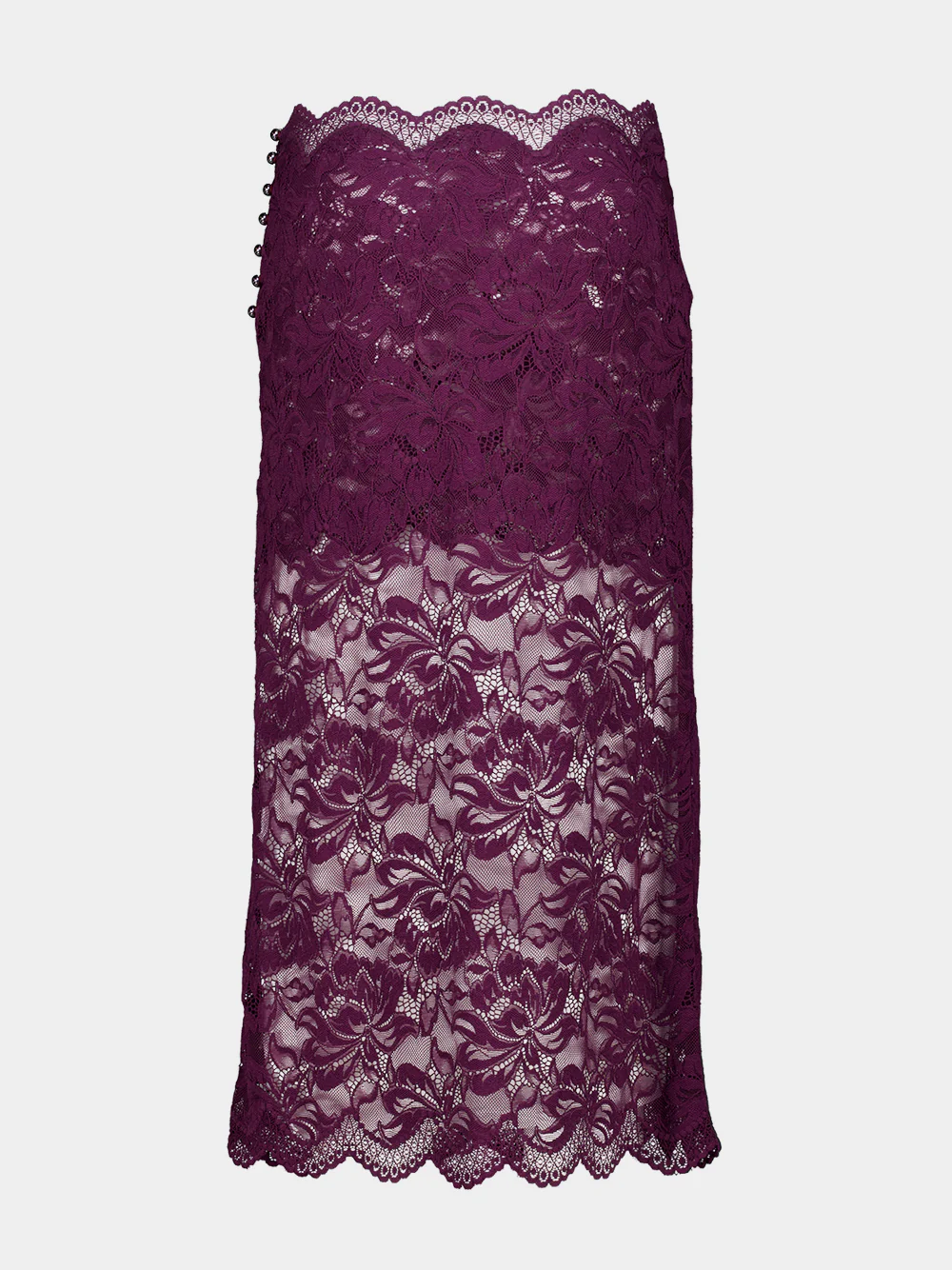 Magenta Lace Midi Skirt - Image 2